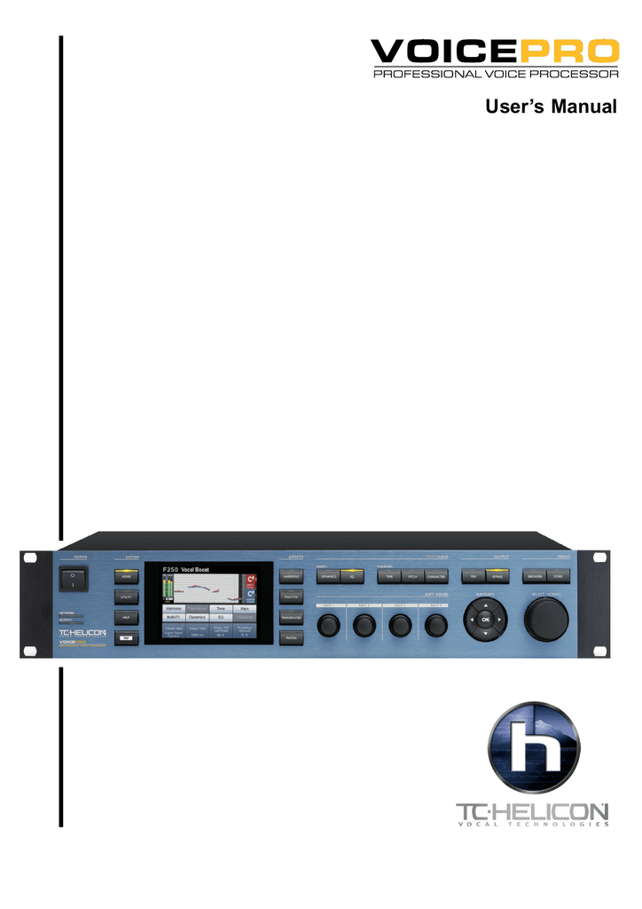 TC-Helicon Voice Pro ボイス プロセッサー ボーカル ボイチェン