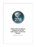HIPAA Authorizer 278 User Manual -  HIPAAsuite