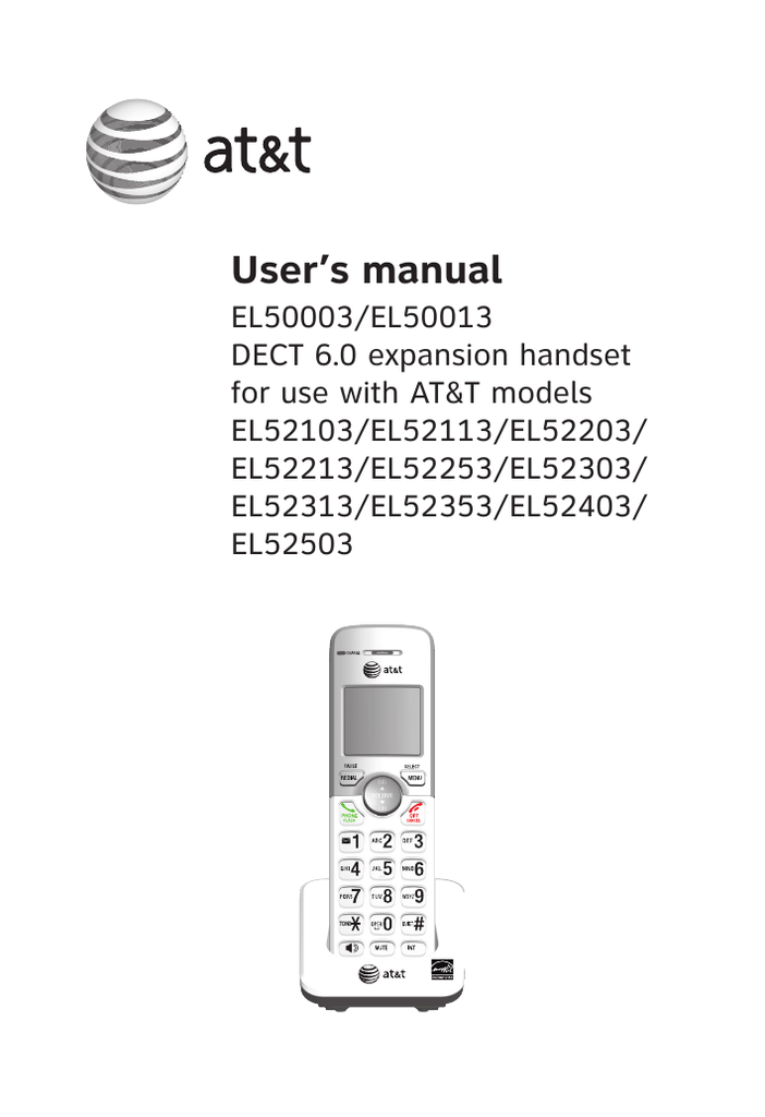 AT&T EL52203 User manual Manualzz