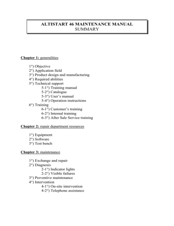 Altistart 46 Maintenance Manual | Manualzz