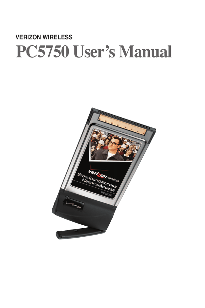 Verizon Wireless PC5750 User manual Manualzz