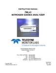 Teledyne Monitor Labs TML 41 Nitrogen Oxides Analyzer Instruction Manual