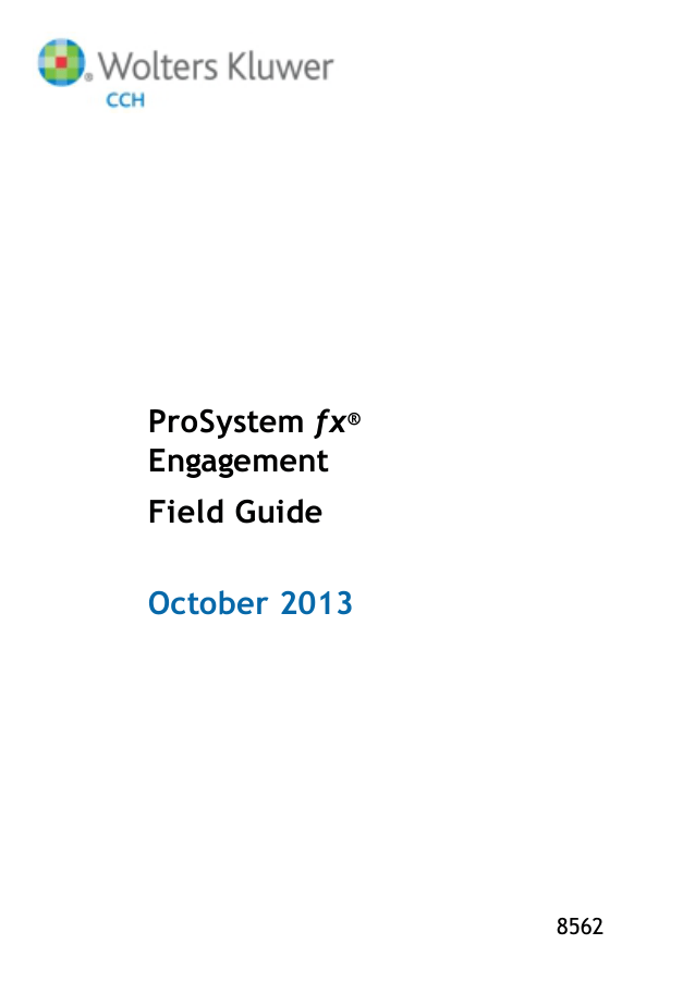 Prosystem Fx Engagement 7 0 Field Guide Support Manualzz Com - 