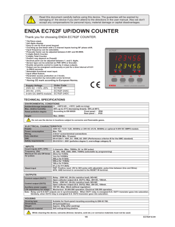 Enda EC762F User manual | Manualzz