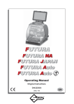 Silca Futura Auto, Futura NA, Futura JAPAN Key Cutting Machine Operating Manual