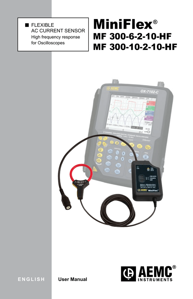AEMC MiniFlex Current Probe Manual PDF Manualzz
