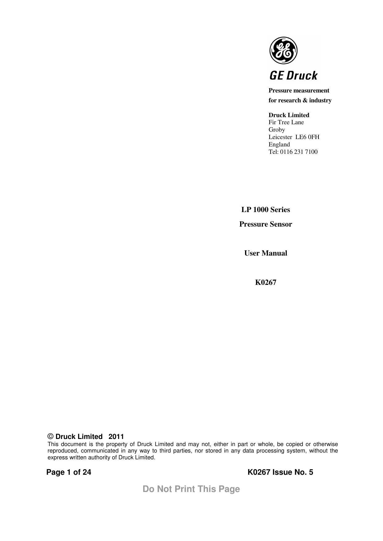 LP1000 Series Users Manual | Manualzz