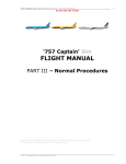 Boeing 757 simulator 757 Captain Sim Flight Manual