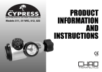 CYPRESS Oxygen Conserver 511, 511WG, 512, 523 User Manual