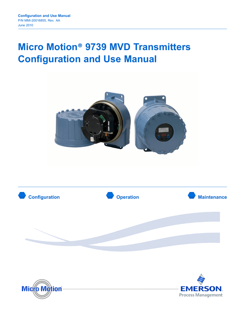 Micro Motion® 9739 MVD Transmitters Configuration and Use Manual | Manualzz