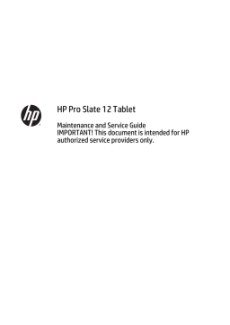 HP Pro x2 612 G1 Tablet User manual