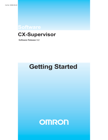CX-Supervisor v3.2 Getting Started - Products | Manualzz
