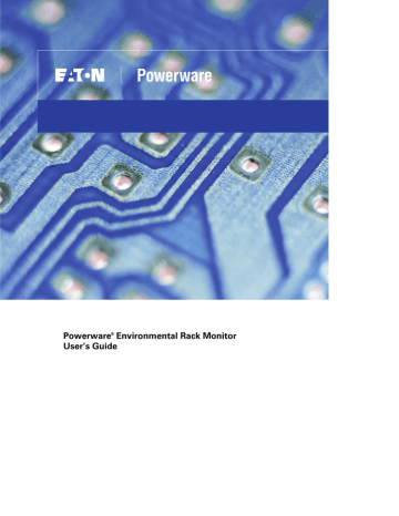 Eaton Powerware Environmental Rack Monitor User manual | Manualzz