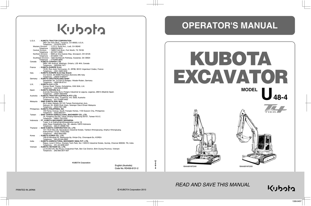 U48 4 Operator Manual Manualzz