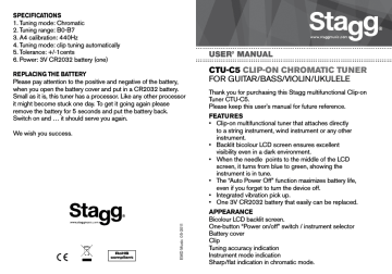Stagg CTU-C5 User manual | Manualzz