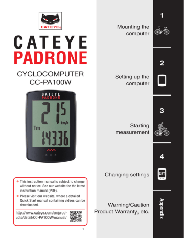 cateye padrone wheel setting