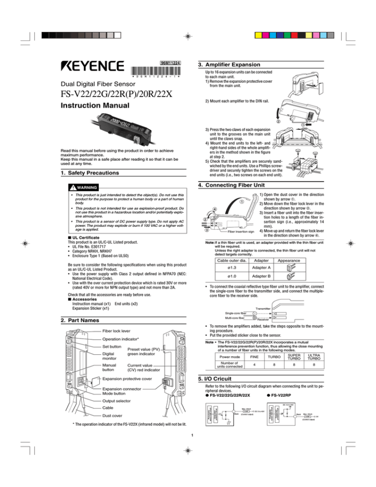 Keyence Fs V22 Series Sensor Manual Manualzz