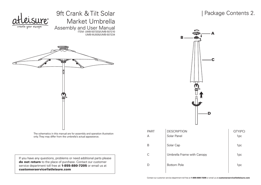 Atleisure Solar Patio Umbrellas - Patio Ideas