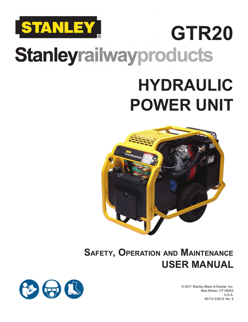 HYDRAULIC POWER UNIT Stanley Hydraulic Tools Manualzz