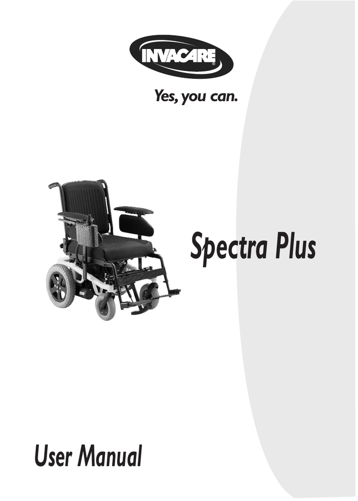 Invacare Spectra Plus User manual Manualzz
