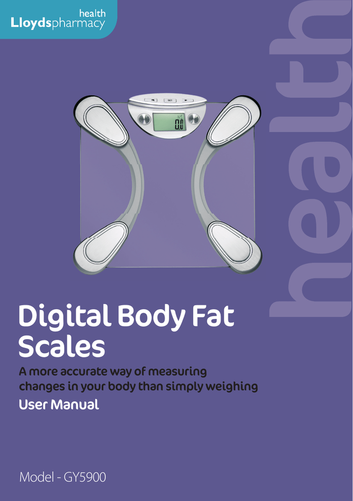 Fitday Electronic Body Fat Scale Instruction Manual