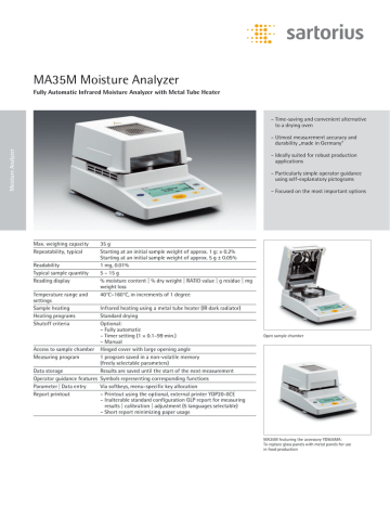 Ma35m Moisture Analyzer Manualzz