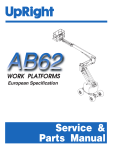 Upright ab62 Service And Parts Manual