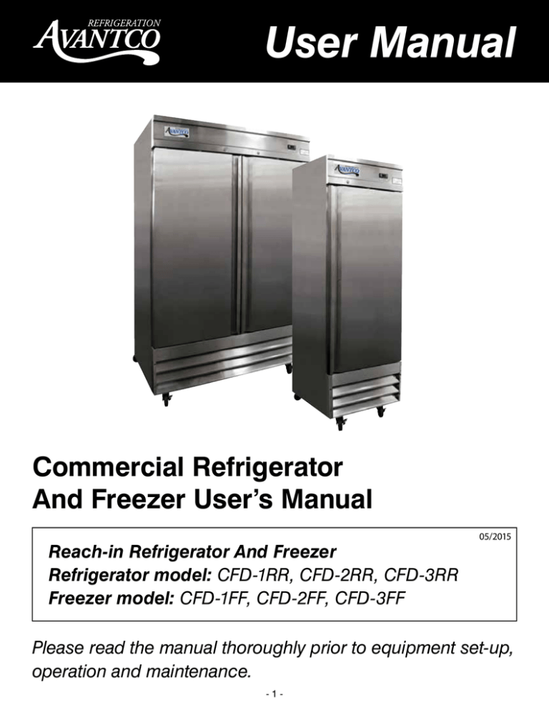 User Manual - Avantco Refrigeration | Manualzz