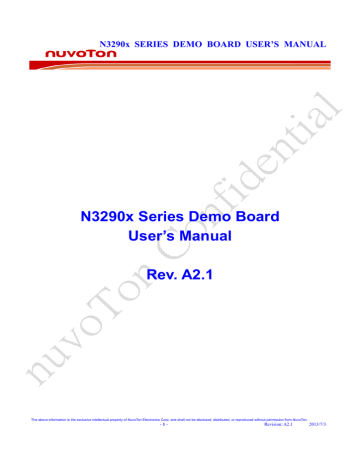 N3290x Series Demo Board User`s Manual Rev. A2.1 | Manualzz