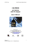 ACTiSYS IR210L IrDA Adapter User&rsquo;s Manual