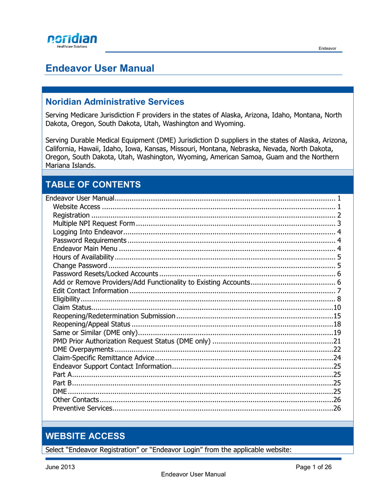 Jurisdiction d dme mac supplier manual user