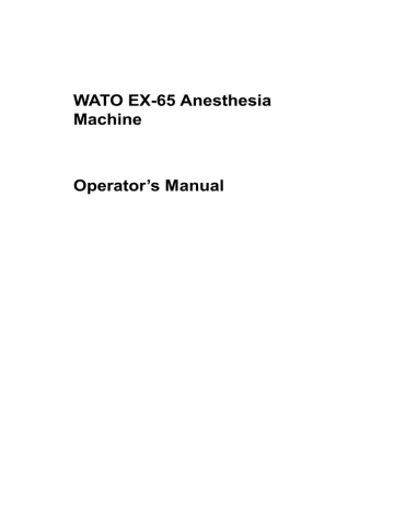 Mindray Wato EX-65 Anaesthesia Machine | Manualzz