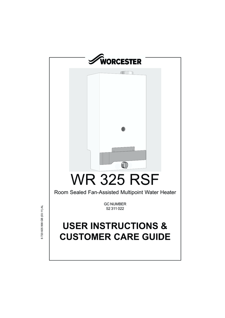 Worcester 15sbi installation manual instructions