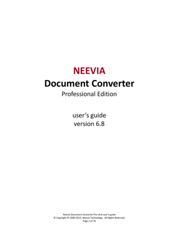 free Neevia Document Converter Pro 7.5.0.211