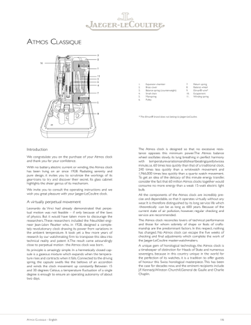 Sealed Jaeger LeCoultre Atmos Clock Instructions Manual Guarantee Certificate 