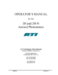 2H and 2H-N Aerosol Photometers Operator&rsquo;s Manual