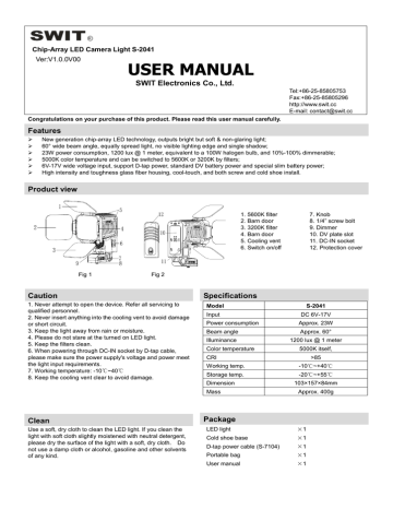 SWIT S-2041 User manual | Manualzz