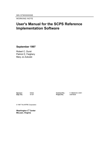 User`s Manual for the SCPS Reference Implementation | Manualzz