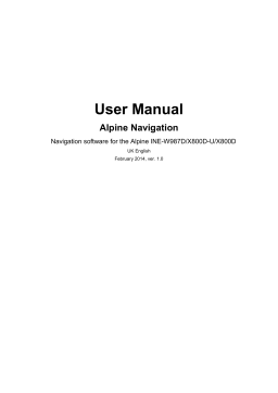 Alpine X X800D-U User manual