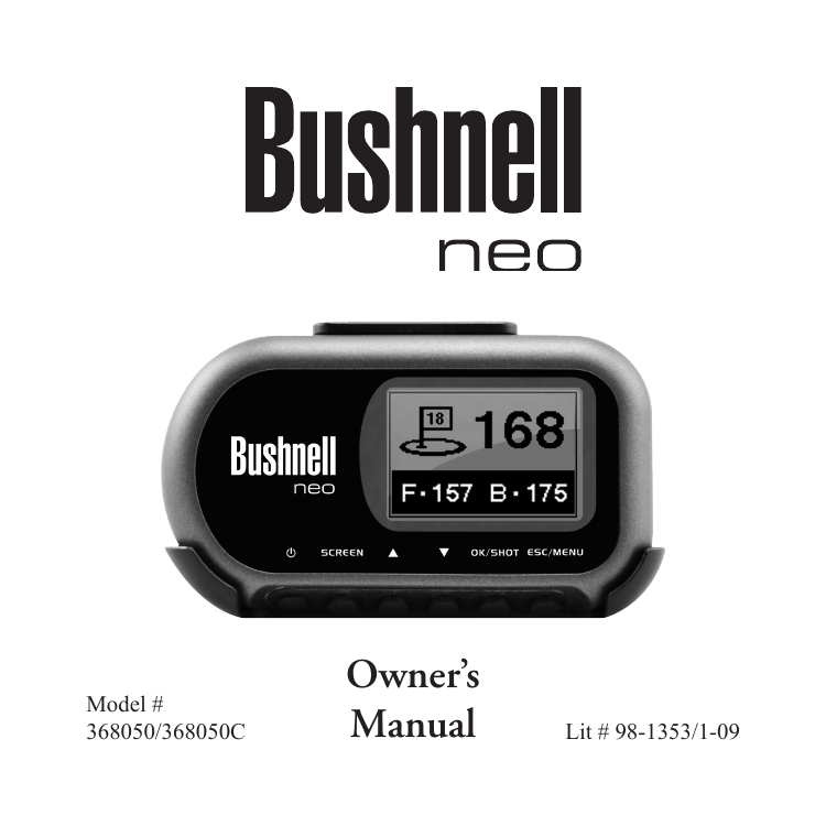 bushnell neo  golf gps rangefinder