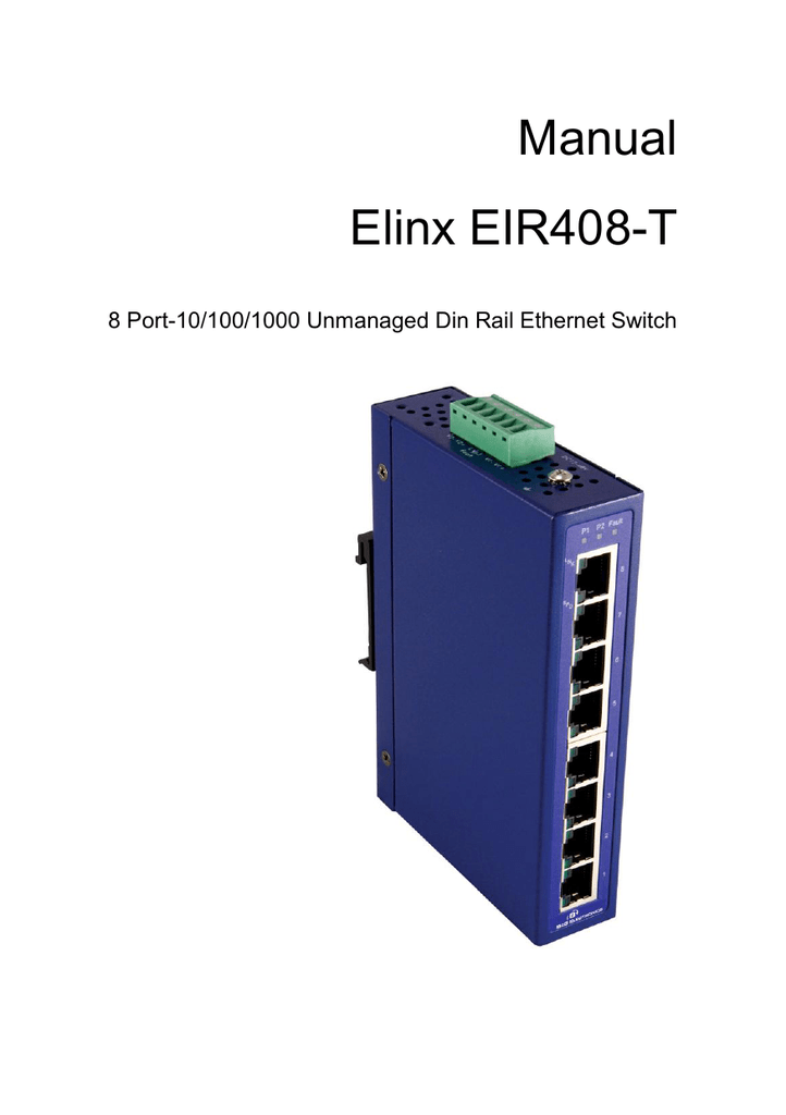 B&B Electronics Elinx EIR408-T Manual | Manualzz