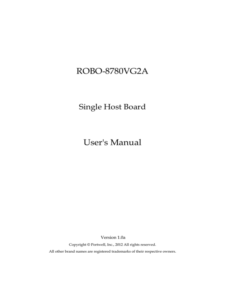 Robo 8780vg2a User S Manual Manualzz