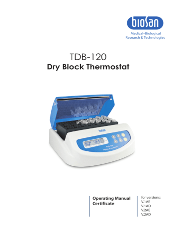 TDB-120 - User manual | Manualzz