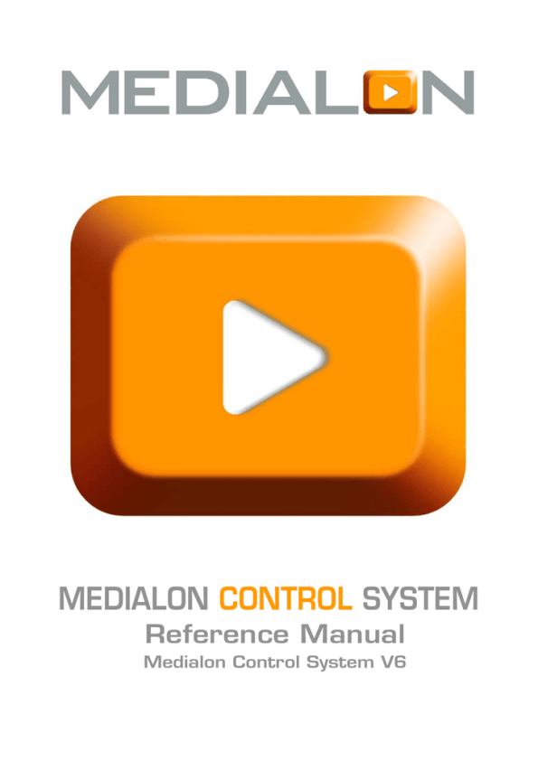 Medialon Control System User Manual Manualzz