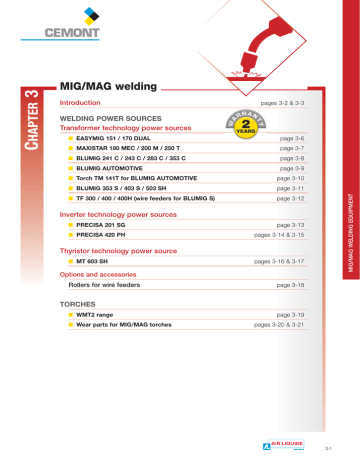 MIG/MAG welding | Manualzz