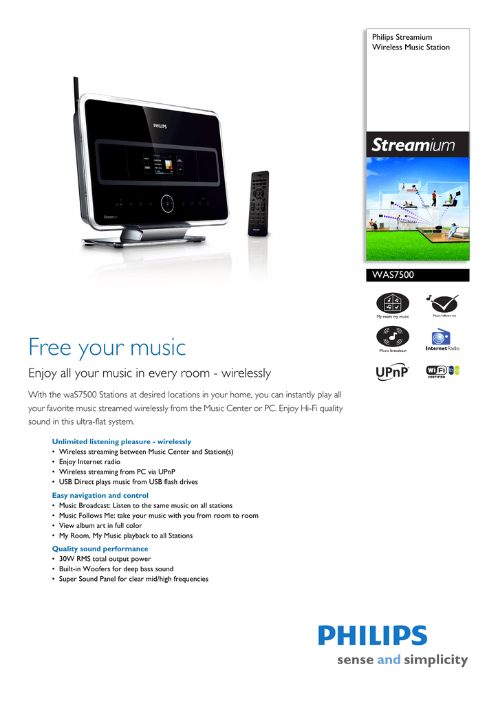 philips wireless music system