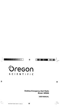 Oregon Scientific WR608 Weather Radio User manual