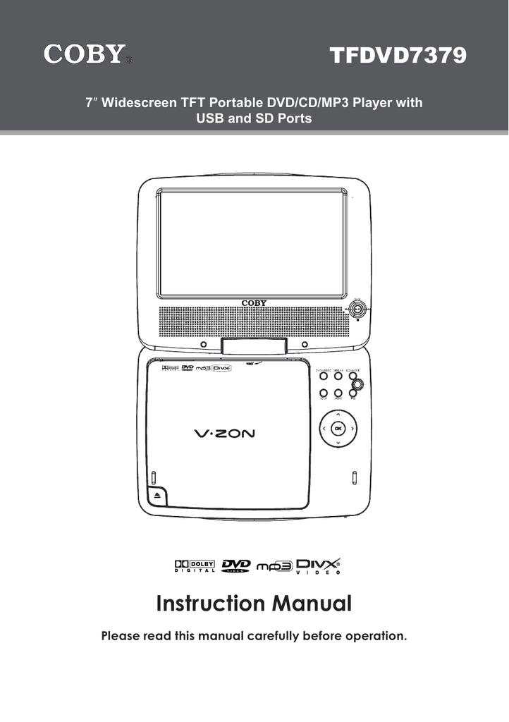Coby TFDVD7008 DVD Player 7 Instruction manual Manualzz