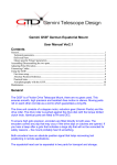 Gemini G53F German Equatorial Mount User Manual