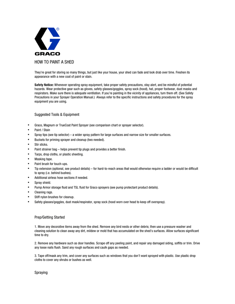 PDF Télécharger ace hardware graco paint sprayer Gratuit PDF